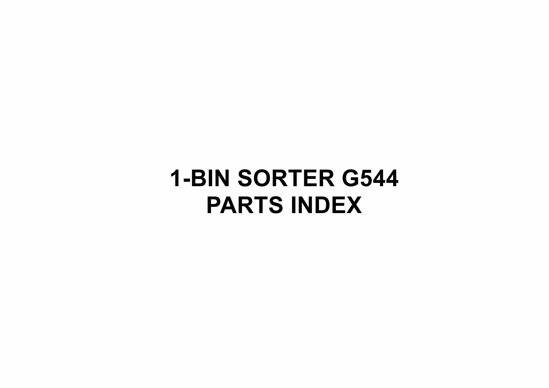 RICOH Options G554 1-BIN-SORTER Parts Catalog PDF download-6